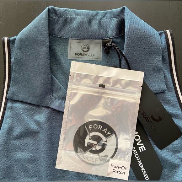 FORAY GOLF Blue V-Neck Polo Tank Womens sz XS (NWT) - Picture 7 of 11